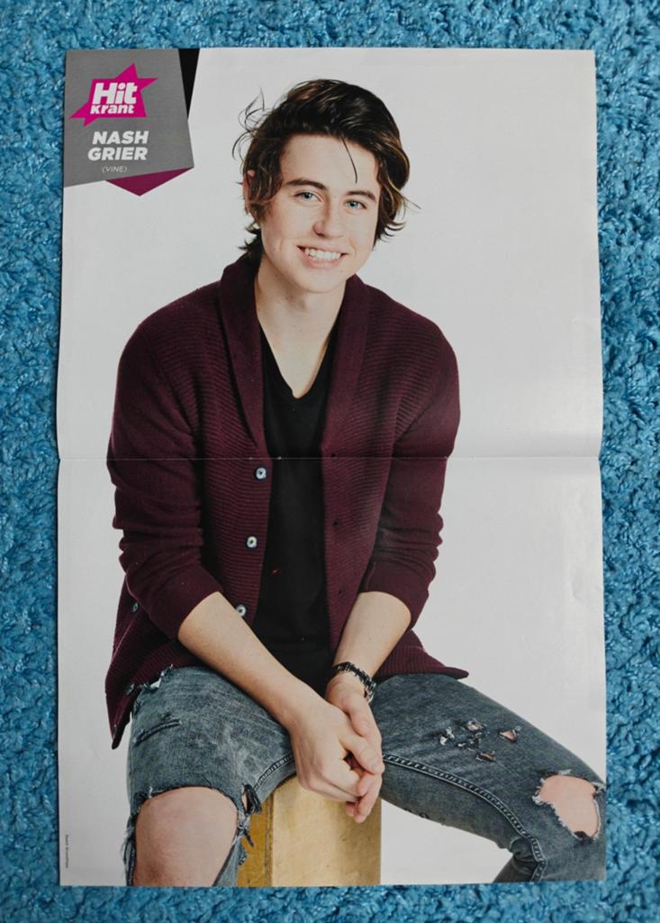 Nash Grier poster hitkrant, Rechthoekig Staand, Nieuw, Ophalen of Verzenden, A1 t/m A3