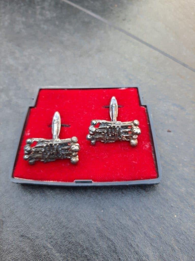 Zilveren manchetknopen, Ophalen of Verzenden, Gebruikt, Zilver