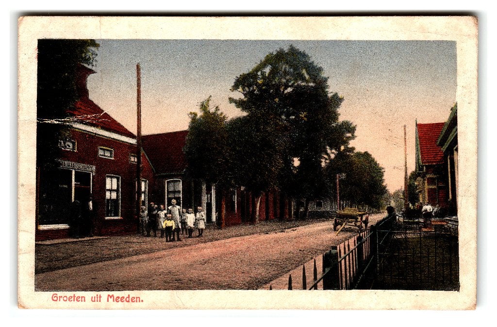 Meeden, Groeten uit Meeden, Verzamelen, Ophalen of Verzenden, 1920 tot 1940, Gelopen, Groningen