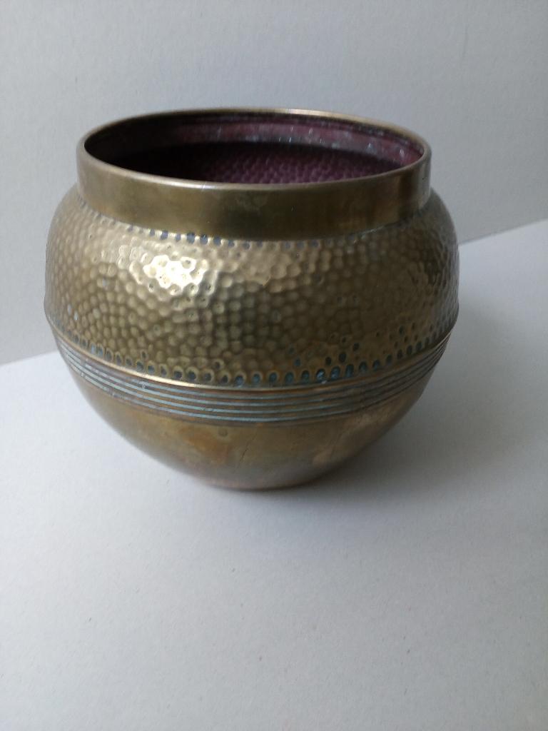 Antieke koperen jardiniere. Art deco.Henry Loveridge & Co, Antiek en Kunst, Curiosa en Brocante, Ophalen of Verzenden