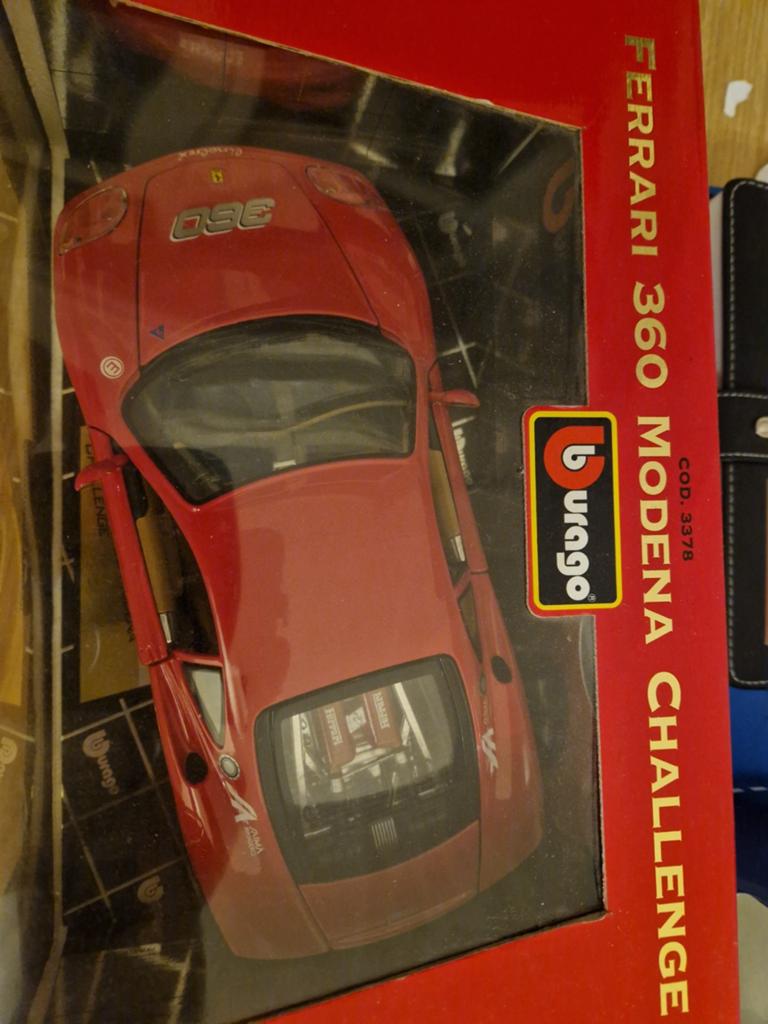Zeldzame Ferrari 360 Modena Challenge modelauto, Ophalen of Verzenden, Zo goed als nieuw, Auto, Bburago
