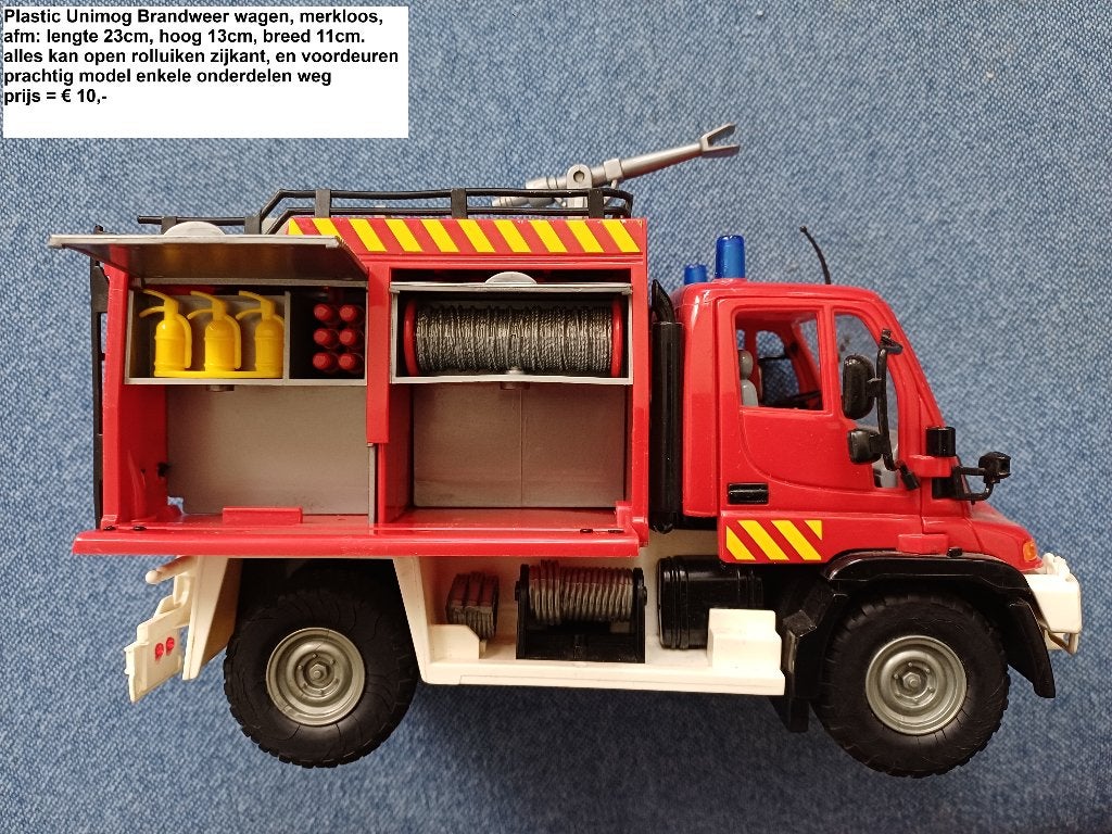 vintage speelgoed brandweer auto, Ophalen of Verzenden, Gebruikt, Bus of Vrachtwagen