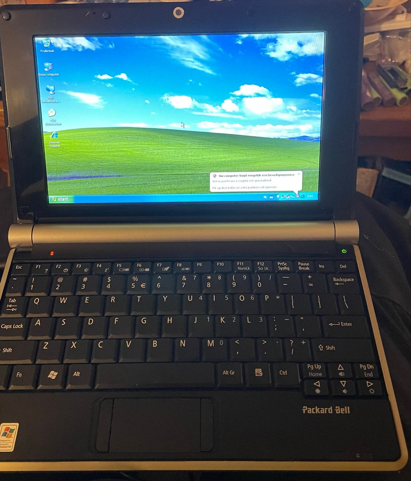 Packard Bell ZG5 Netbook - Windows XP, Intel Atom N270, Gebruikt, Minder dan 4 GB, Minder dan 2 Ghz, 10 inch of minder