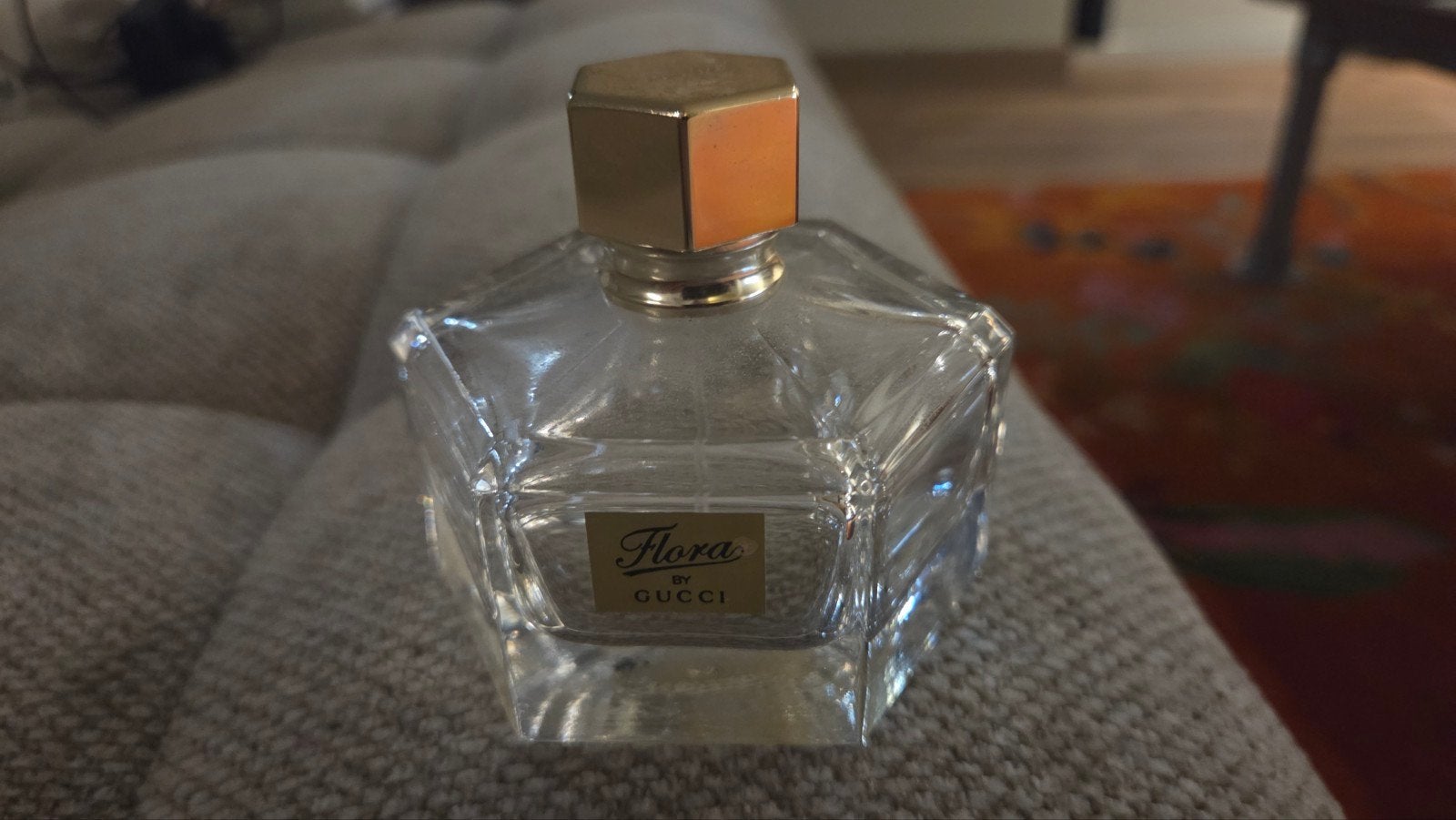 Lege Flora by Gucci parfumfles 75 ml, Ophalen of Verzenden, Gebruikt