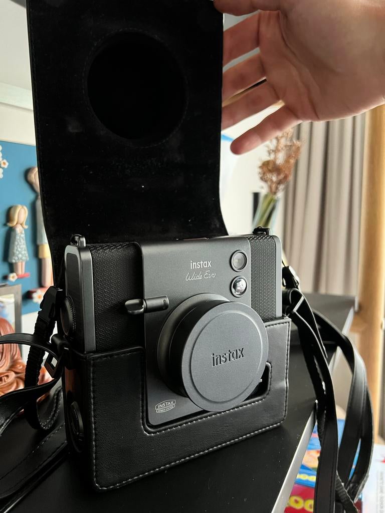 Instax Wide Evo Hybride Instant Camera met Hoes, Compact, Ophalen of Verzenden, Zo goed als nieuw, Fuji