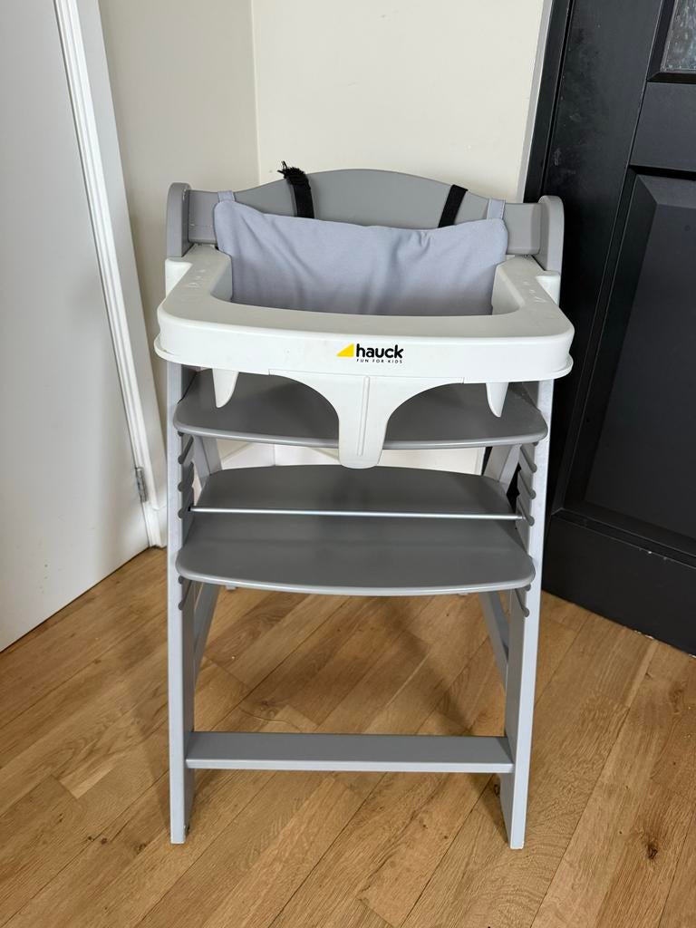 Hauck Alpha + meegroeistoel met eetblad en kussen, Kinderen en Baby's, Ophalen of Verzenden, Gebruikt, Meegroeistoel, Afneembaar eetblad