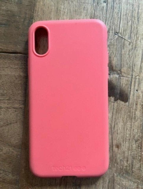 Frontje Tech 21 koraal siliconen geschikt voor Iphone XS, Frontje of Cover, IPhone XS, Ophalen of Verzenden, Zo goed als nieuw
