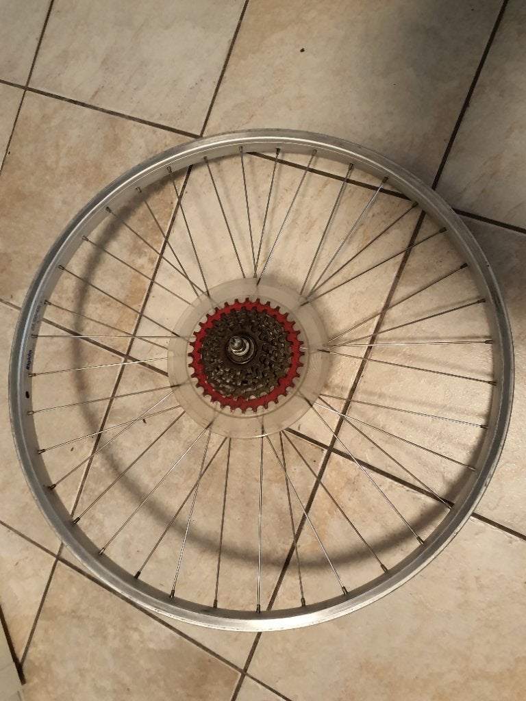 Wielset 26 inch Rigida AL25-32 van jaren 80 MTB, Fietsen en Brommers, Ophalen, Stuur