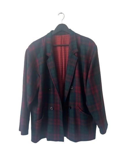 Vintage Max Mara blazer – geruit – maat 40, Maat 38/40 (M), Max Mara, Ophalen of Verzenden, Zo goed als nieuw