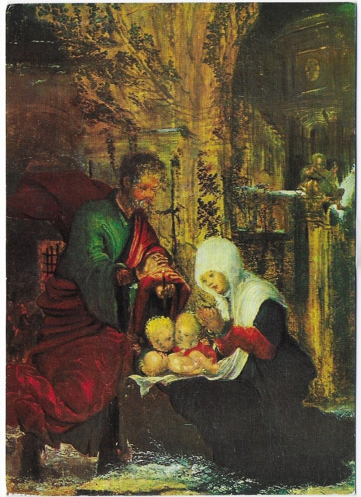 KerstKribbe Gelopen Ansichtkaart (B5875 ), Ophalen of Verzenden, 1980 tot heden, Gelopen