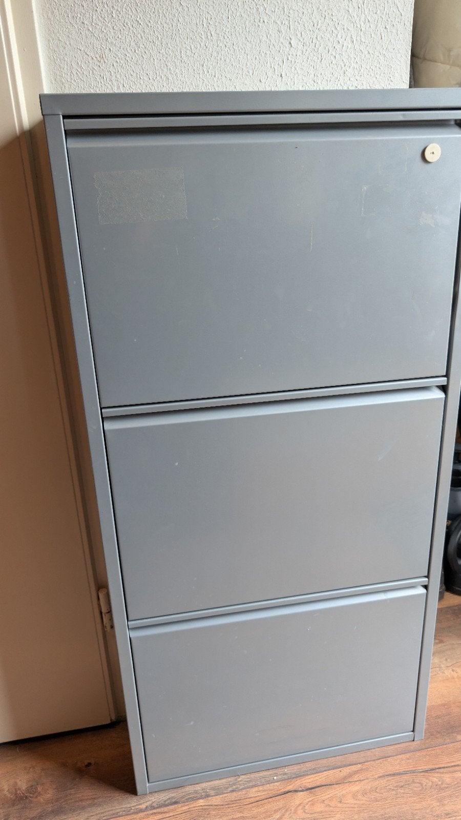 Schoenenkast met 3 vakken voor 6 paar sneakers, Ophalen, Gebruikt, Modern, Industrieel