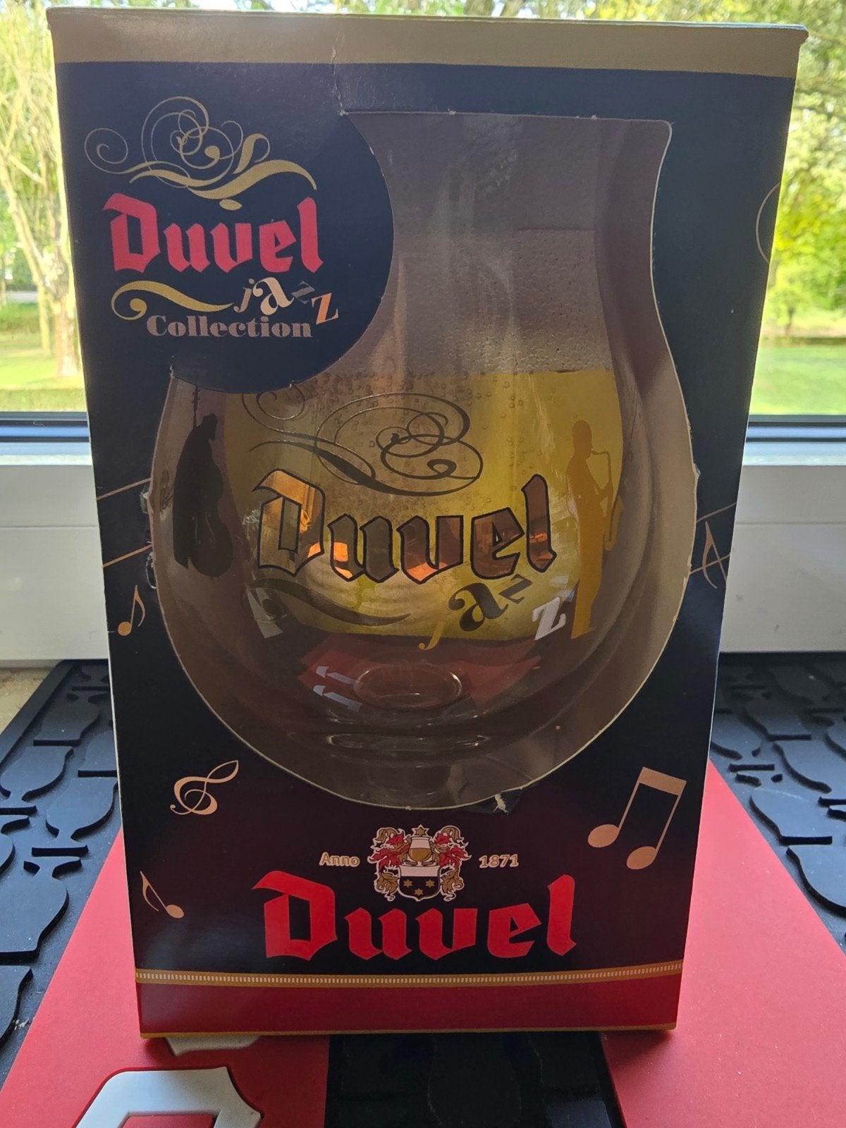 Duvel glas Jazz, Ophalen of Verzenden, Zo goed als nieuw, Glas of Glazen, Duvel
