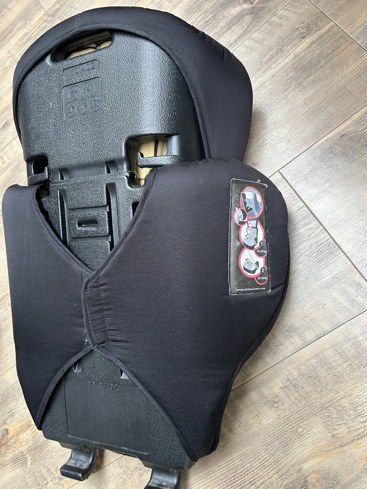 Qute Q-seven autostoel - 15-36 kg - Zwart/Grijs, Kinderen en Baby's, 15 t/m 36 kg, Afneembare rugleuning, Ophalen, Overige merken