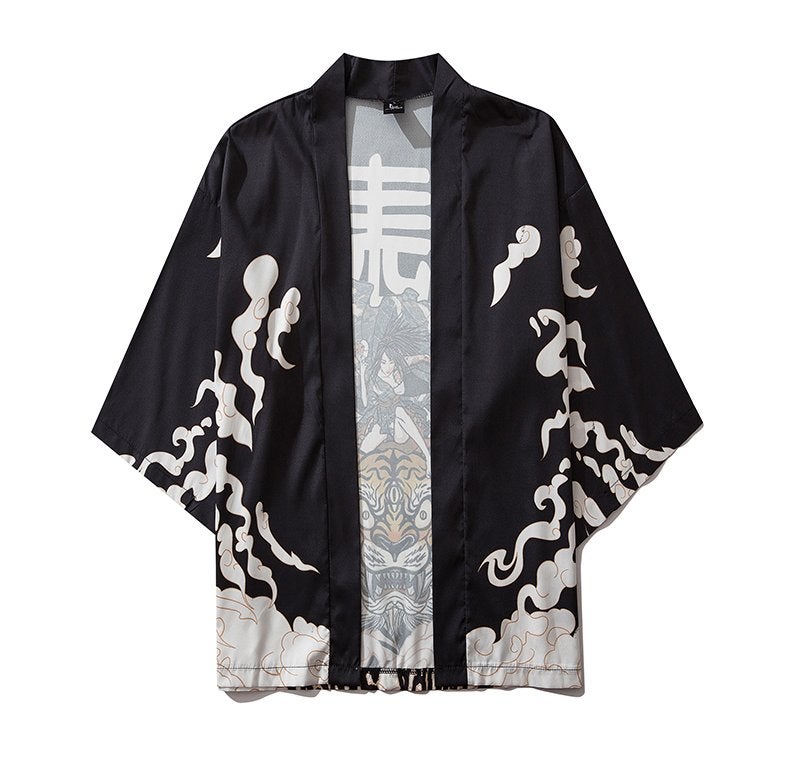 Japans shirt 007 (kimono dames heren traditioneel tijger), Verzenden, Nieuw, Overige maten, Overige kleuren