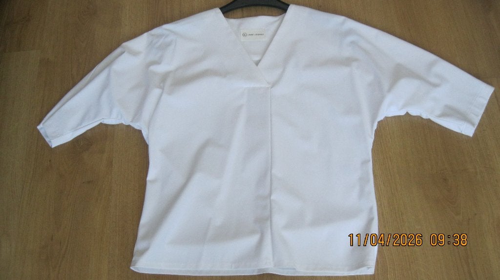 Jane Lushka nieuwe witte tarvelstof blouse maat XS, Kleding | Dames, Verzenden, Nieuw, Maat 34 (XS) of kleiner, Wit