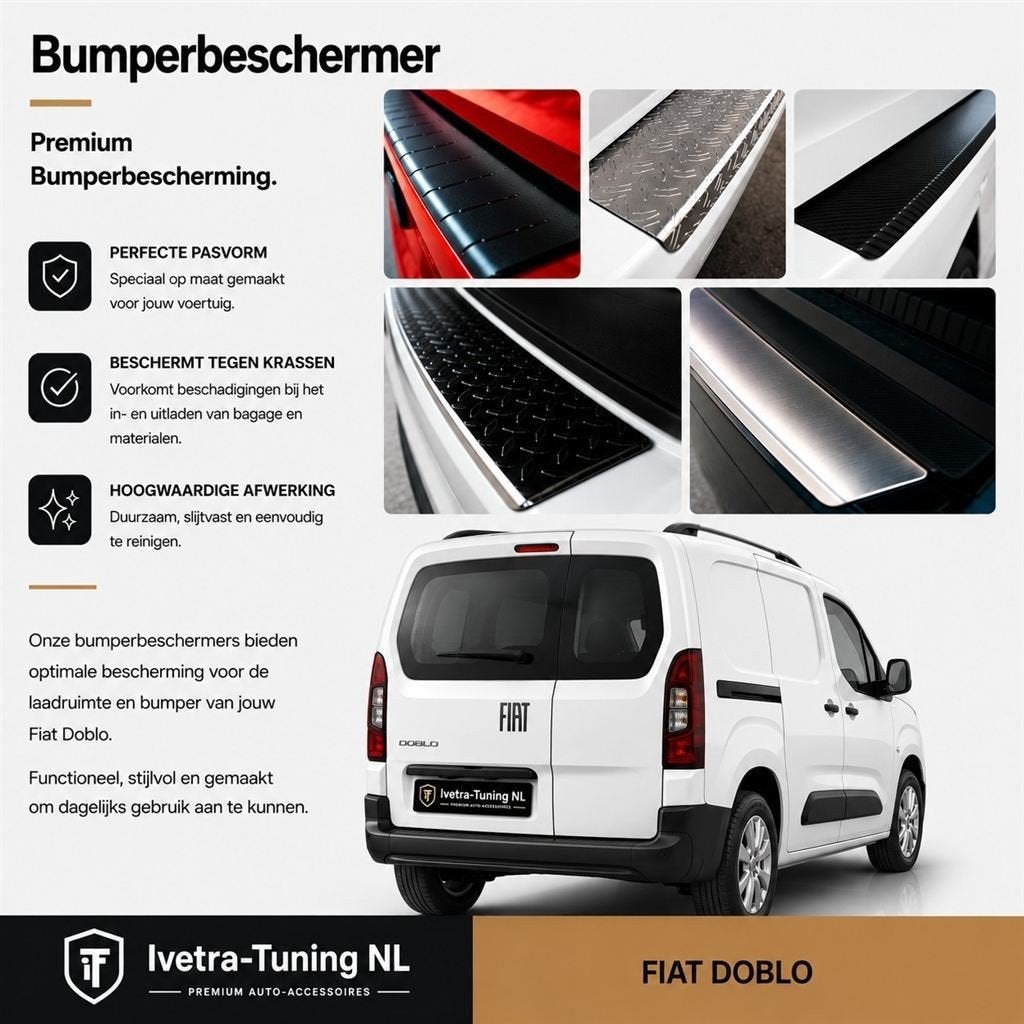 Bumperbeschermer Fiat Doblo [2010–2022], Verzenden, Ivetra-Tuning NL, Info@ivetra-tuning.nl | www.ivetra-tuning.nl, Huissen