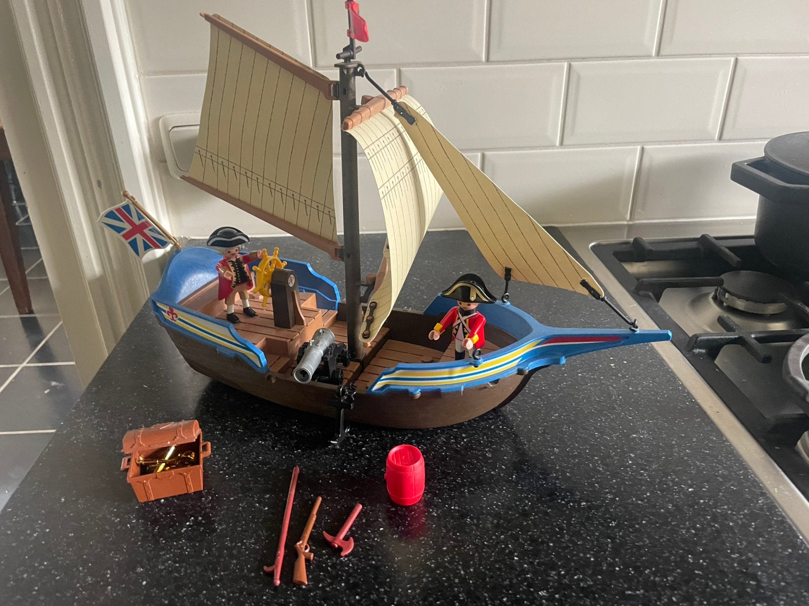 Playmobil 5140 Britse Kanonneerboot, Ophalen of Verzenden, Zo goed als nieuw