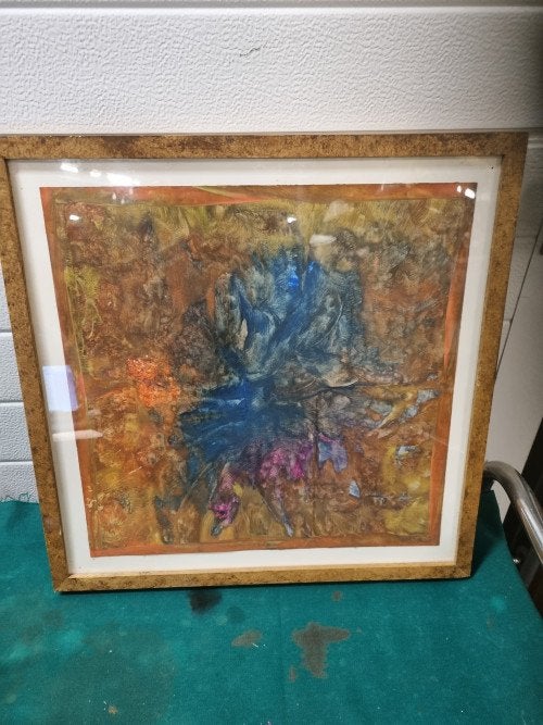 schilderij abstract ingelijst, Ophalen of Verzenden, 'T Olde Gre-j, Info@toldegrej.nl, Endepoelstraat 20f Didam