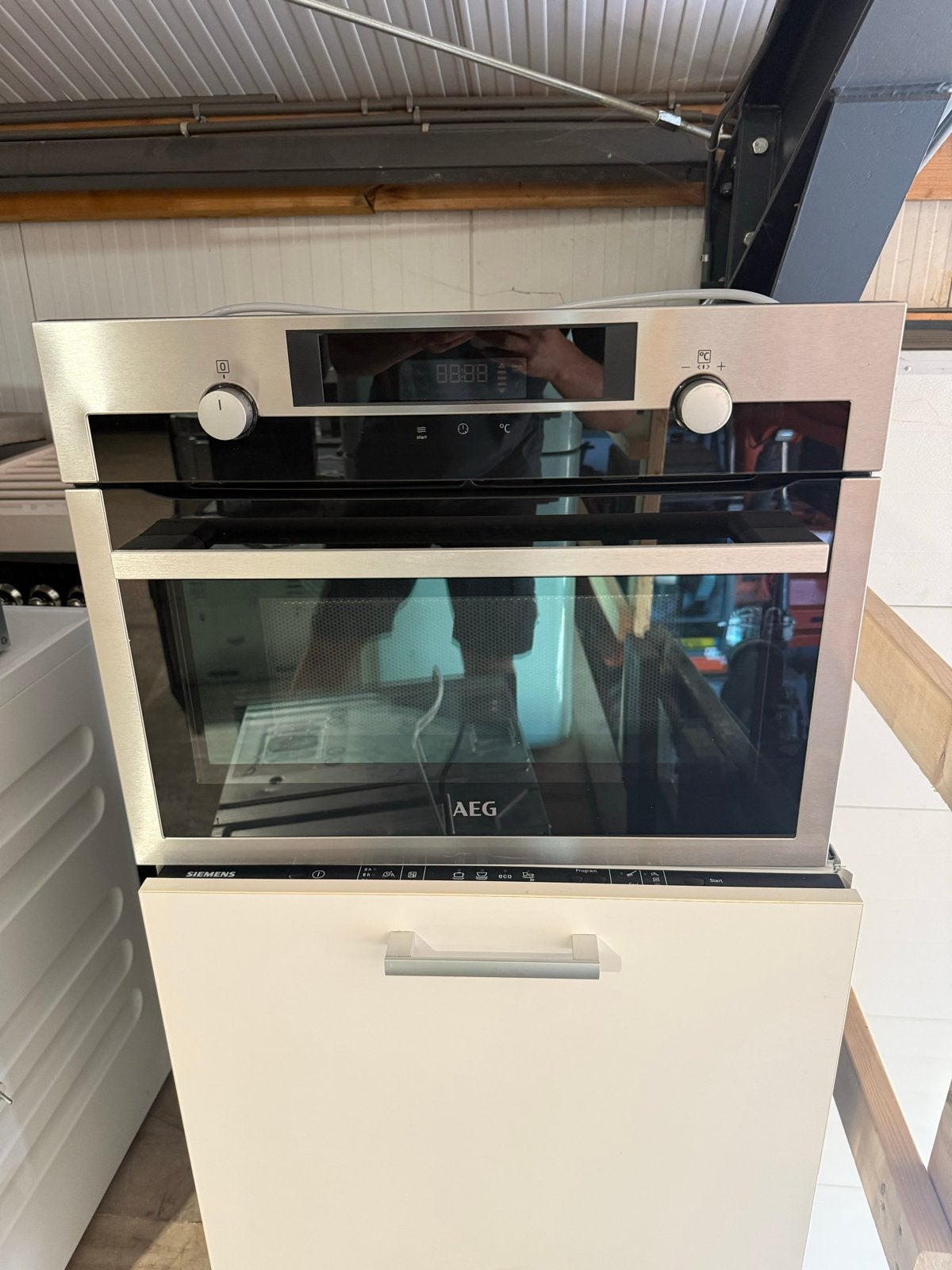 AEG Inbouw combimagnetron Zo goed als nieuw, 45 tot 50 cm, AEG, Ophalen of Verzenden, Inbouw