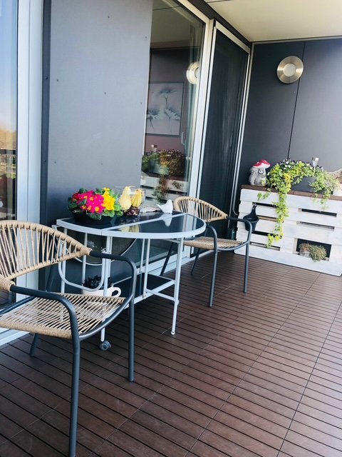 Inklapbare Balkontafel, Tuin en Terras, Ligbedden, Gebruikt, Metaal, Inklapbaar, Verrijdbaar, Ophalen