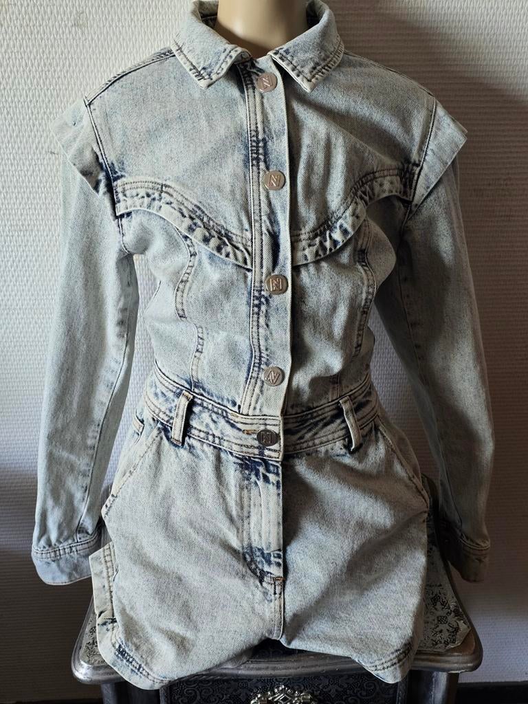 Nikkie dames spijker jumpsuit maat 32, Kleding | Dames, Blauw, Ophalen of Verzenden, Zo goed als nieuw, Nikkie