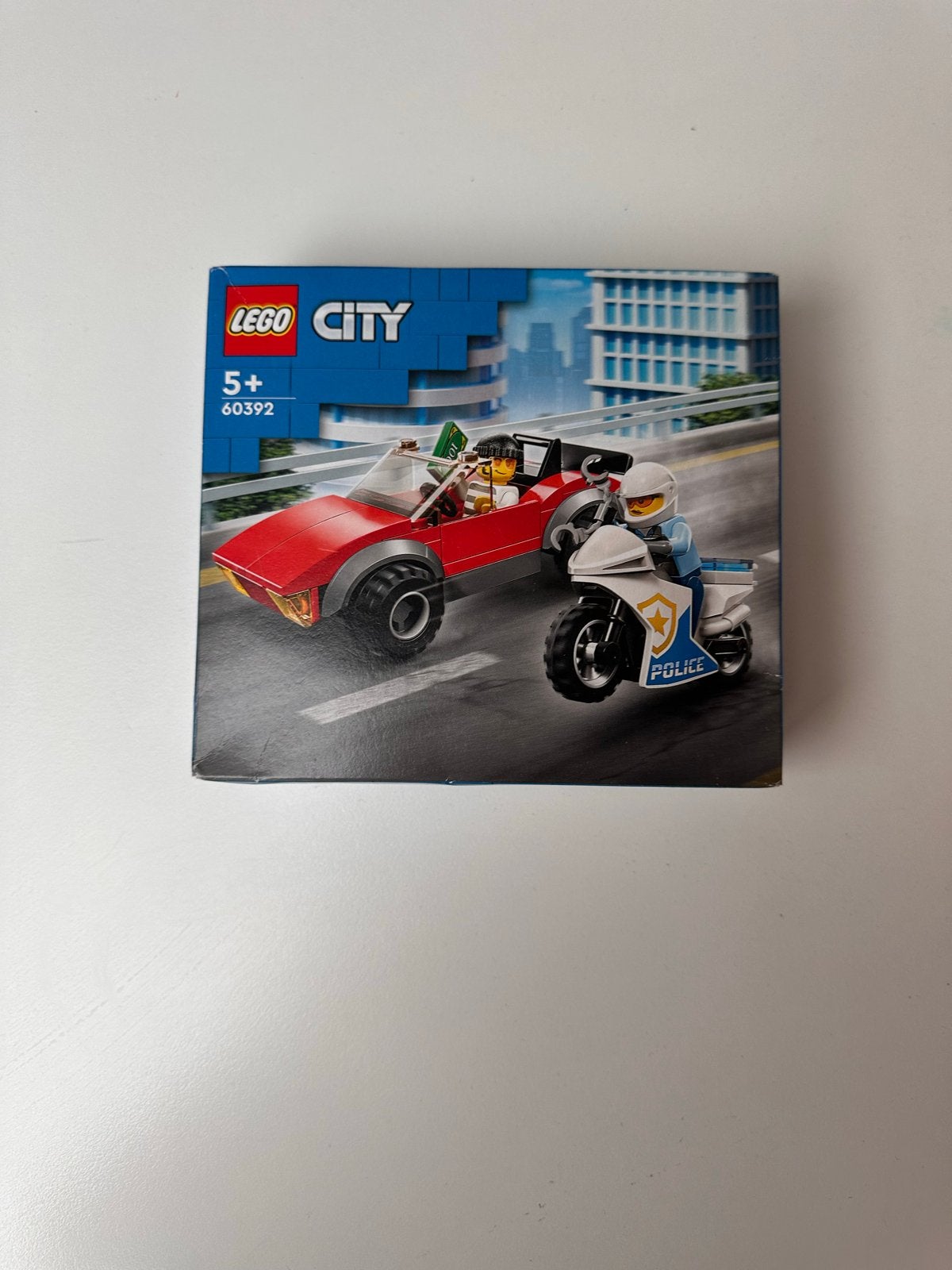 LEGO City 60392 Politie Achtervolging Auto Motor, Kinderen en Baby's, Speelgoed | Duplo en Lego, City, Lego, Nieuw, Ophalen of Verzenden