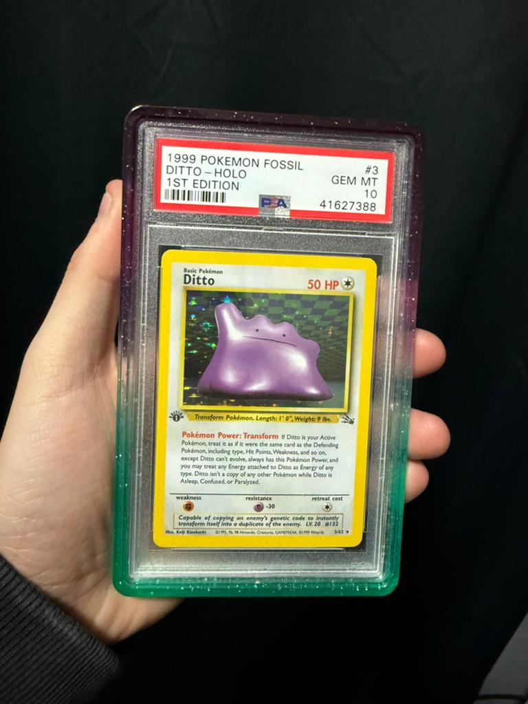 1999 Pokemon Fossil 1st Edition Holo Ditto #3 PSA10 GEM MINT, Ophalen of Verzenden, Nieuw