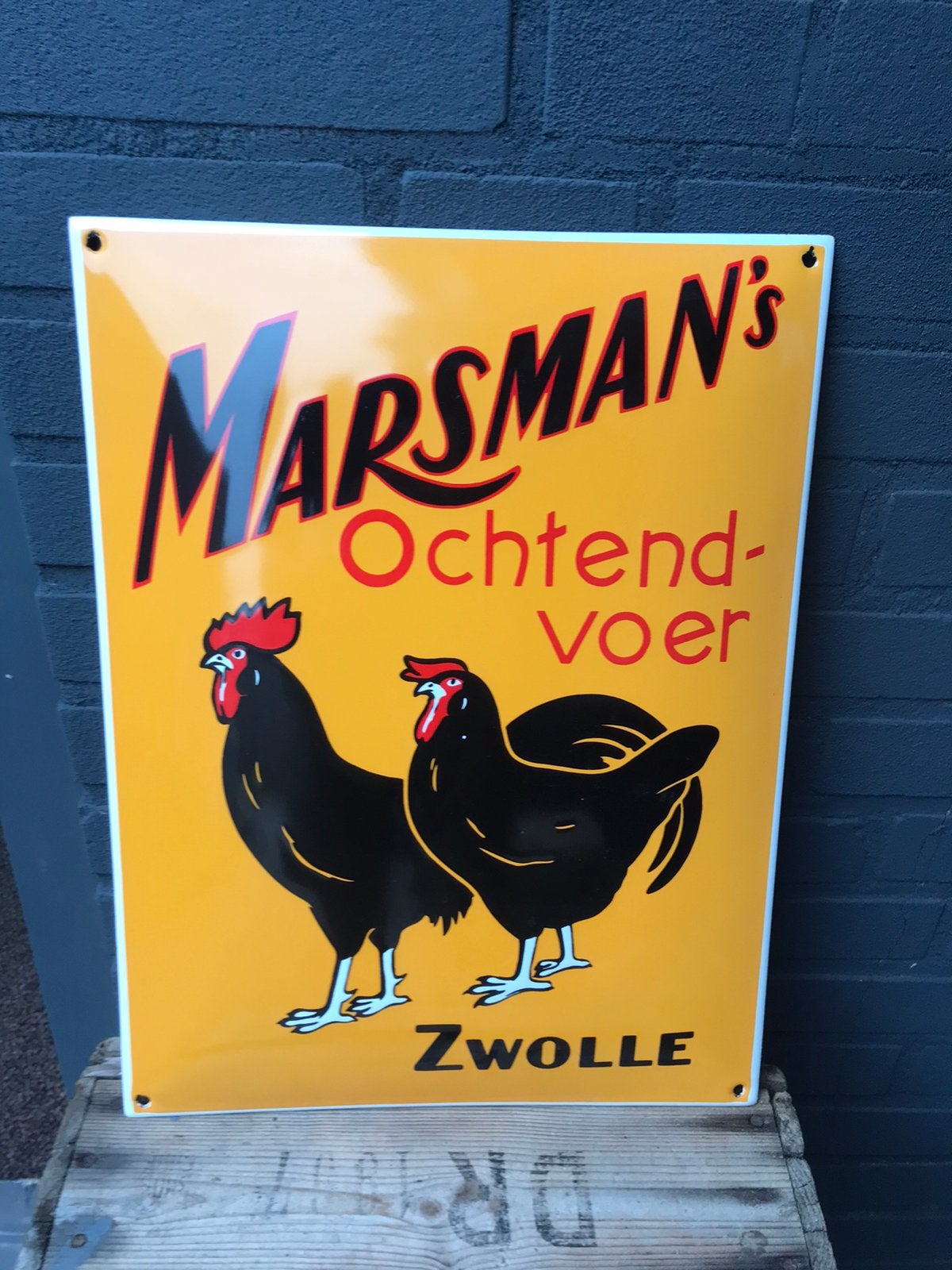 Marsman emaille reclamebord, Ophalen of Verzenden, Zo goed als nieuw, Reclamebord