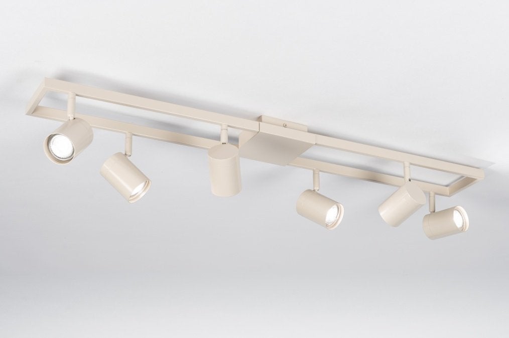 plafondlamp 94cm spots beige zand keuken bed bank kamer lamp, Ophalen of Verzenden, Nieuw, Metaal of Aluminium, Led