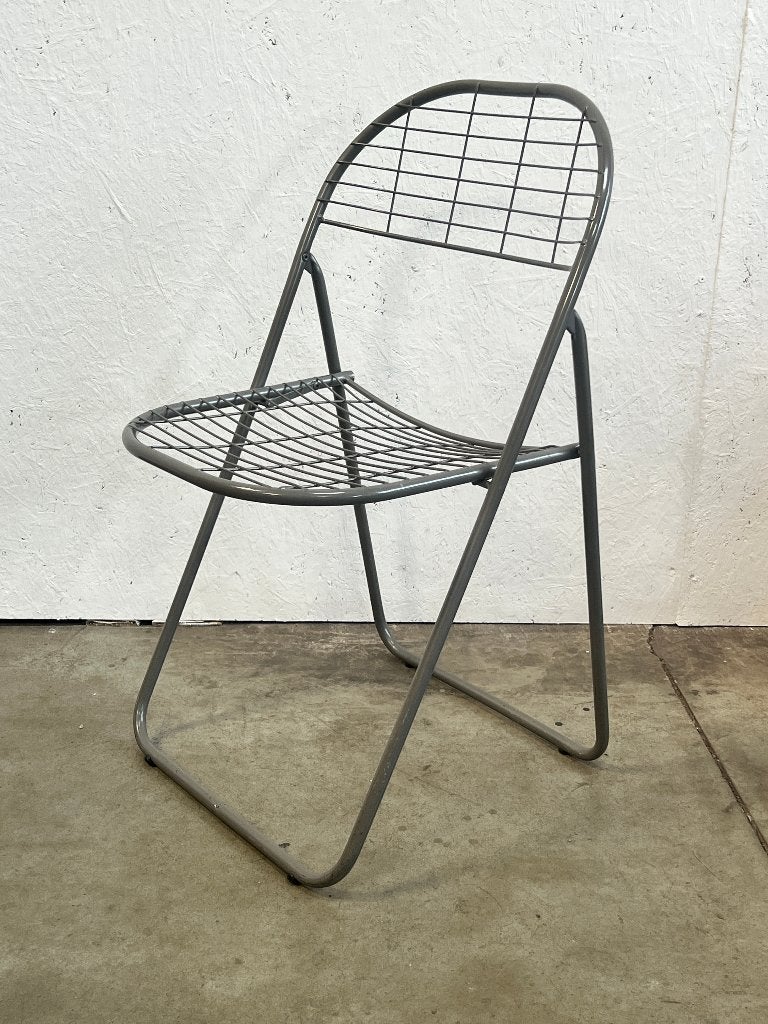 Vintage Grijze Åland klapstoel, Niels Gammelgaard IKEA, Gebruikt, Vintage, IKEA, Design, MCM, Midcentury, Onbekend, Ophalen of Verzenden