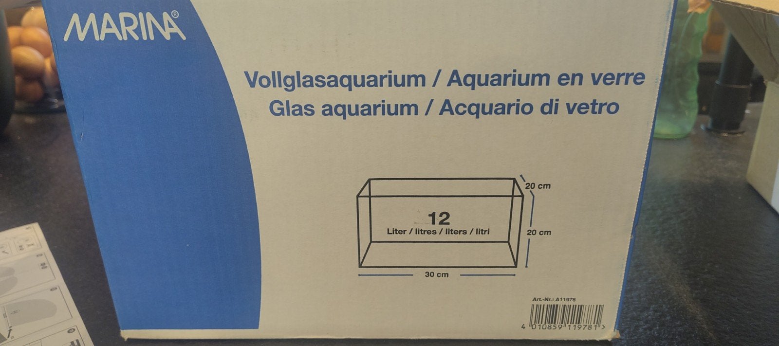 aquarium, Ophalen, Leeg aquarium