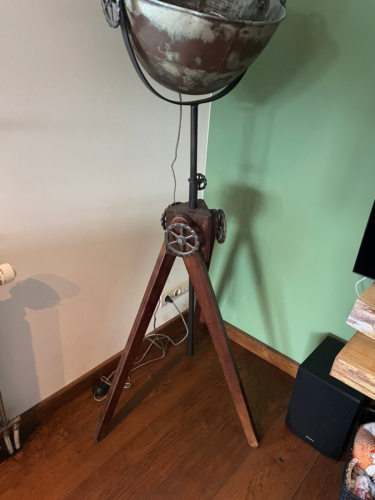 Industriele vloerlamp, Ophalen, Zo goed als nieuw, 150 tot 200 cm