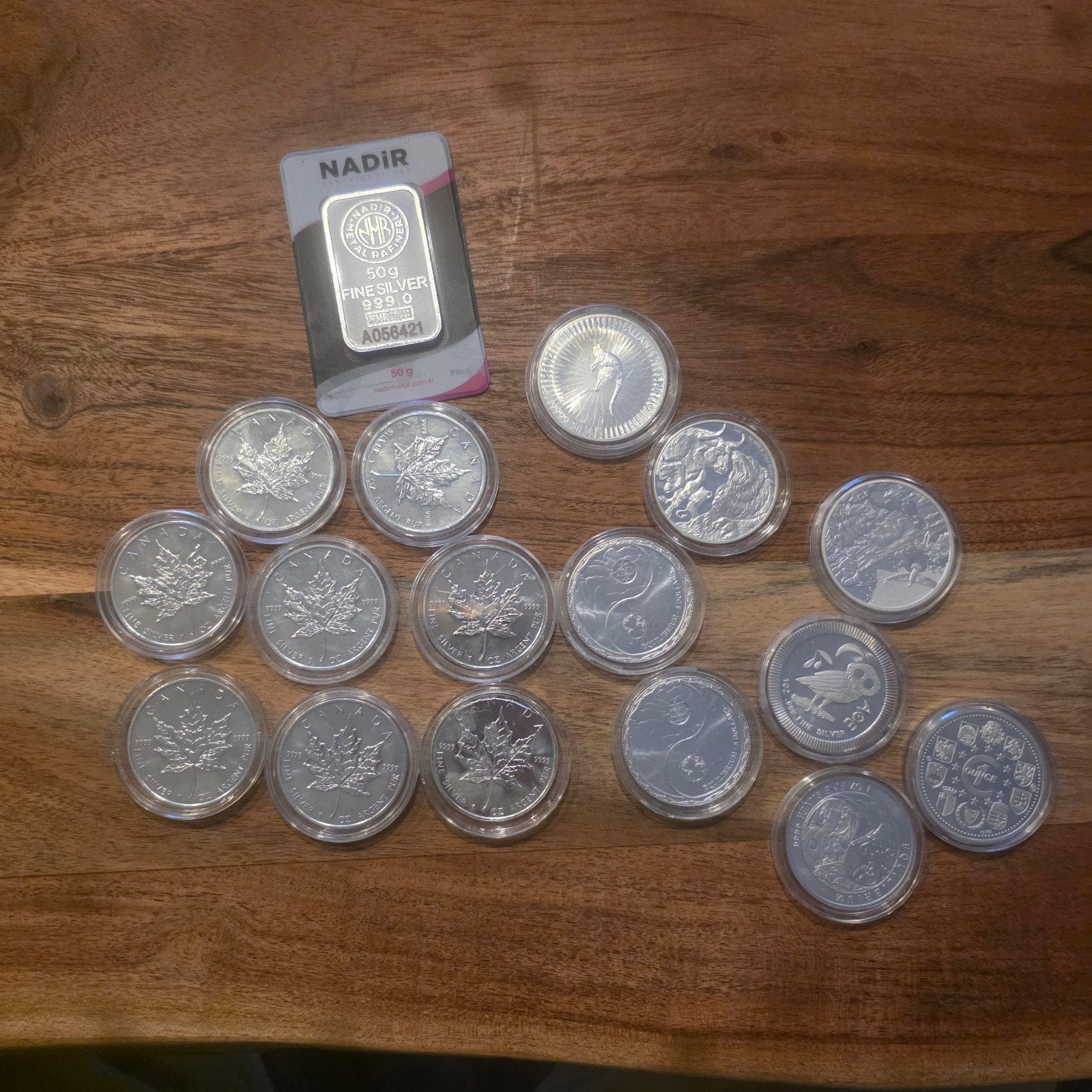 partij zilveren beleggingsmunten, Postzegels en Munten, Edelmetalen en Baren, Zilver, Ophalen of Verzenden