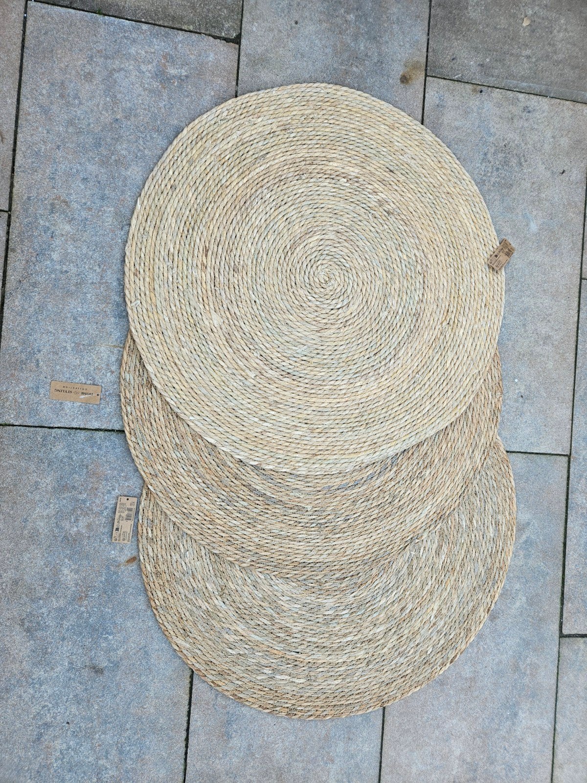 Partij nieuwe rieten matten - 24 stuks, Ø 80 cm, Ophalen, Nieuw