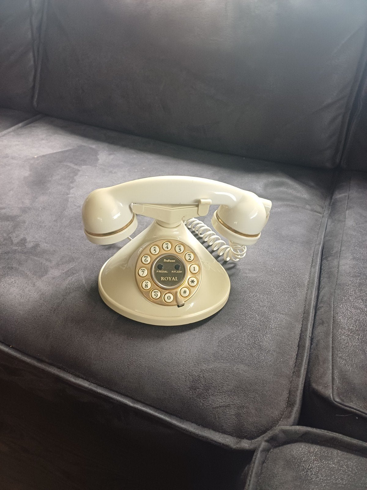 vintage  telefoon  royal telefoon.x.270 zie foto's, Ophalen of Verzenden, Zo goed als nieuw, Zilver, Dame