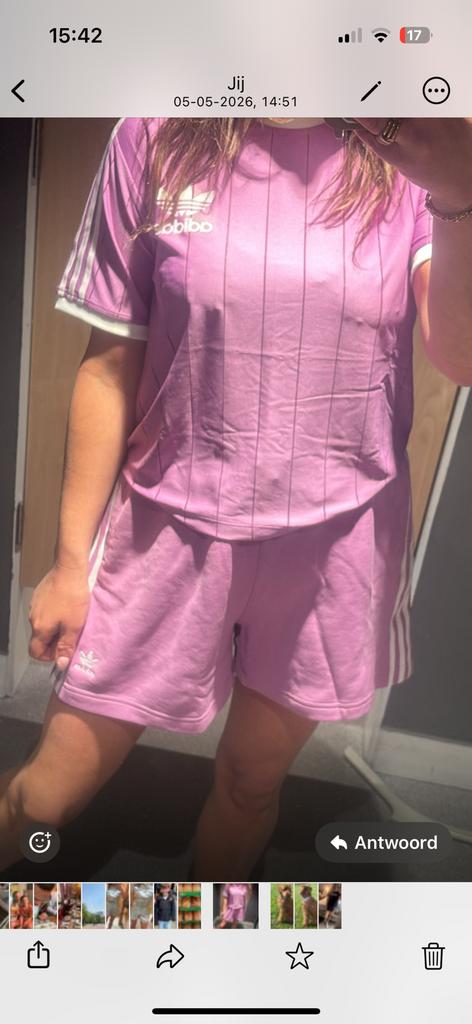 Adidas short l nieuw, Paars, Nieuw, Ophalen of Verzenden, Maat 42/44 (L)