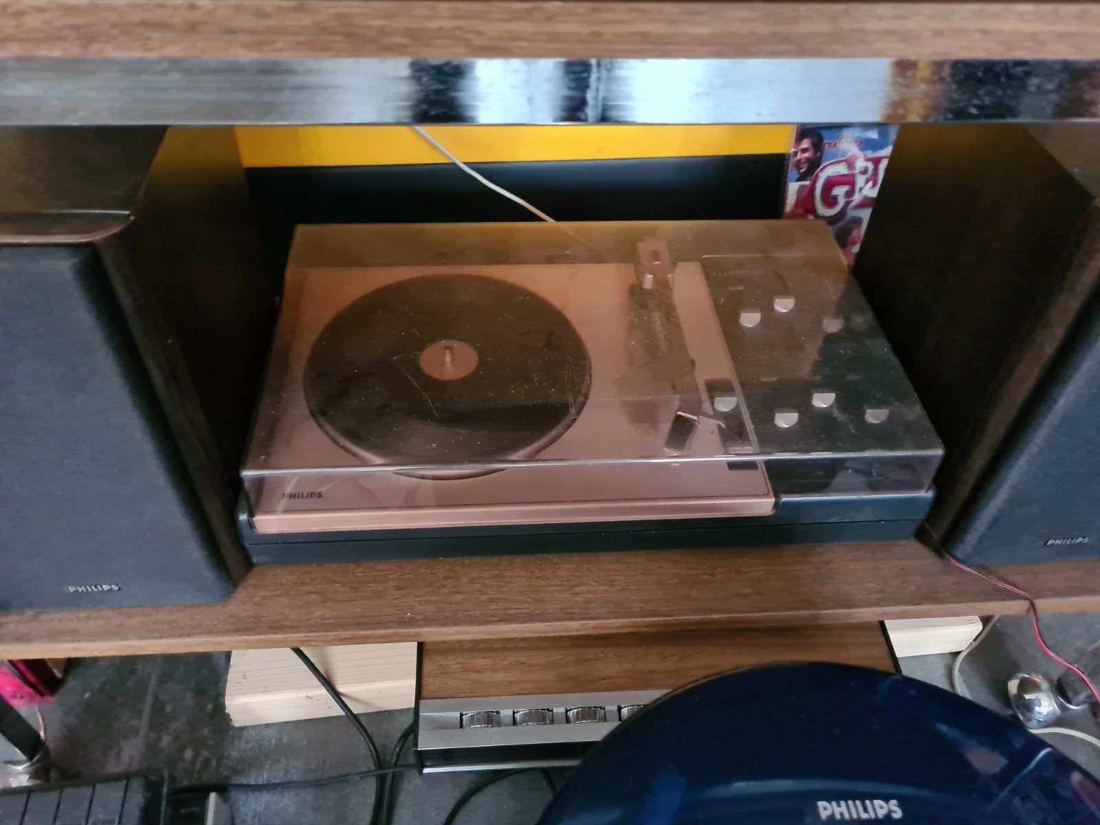 Philips Platenspeler met Speakers - Vintage Audio Set, Ophalen of Verzenden, Gebruikt, Platenspeler, Philips