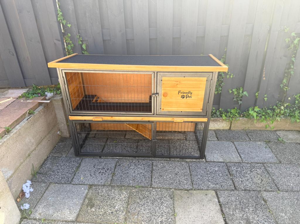 Gloednieuw konijnenhok, Minder dan 60 cm, 110 cm of meer, Nieuw, Ophalen of Verzenden