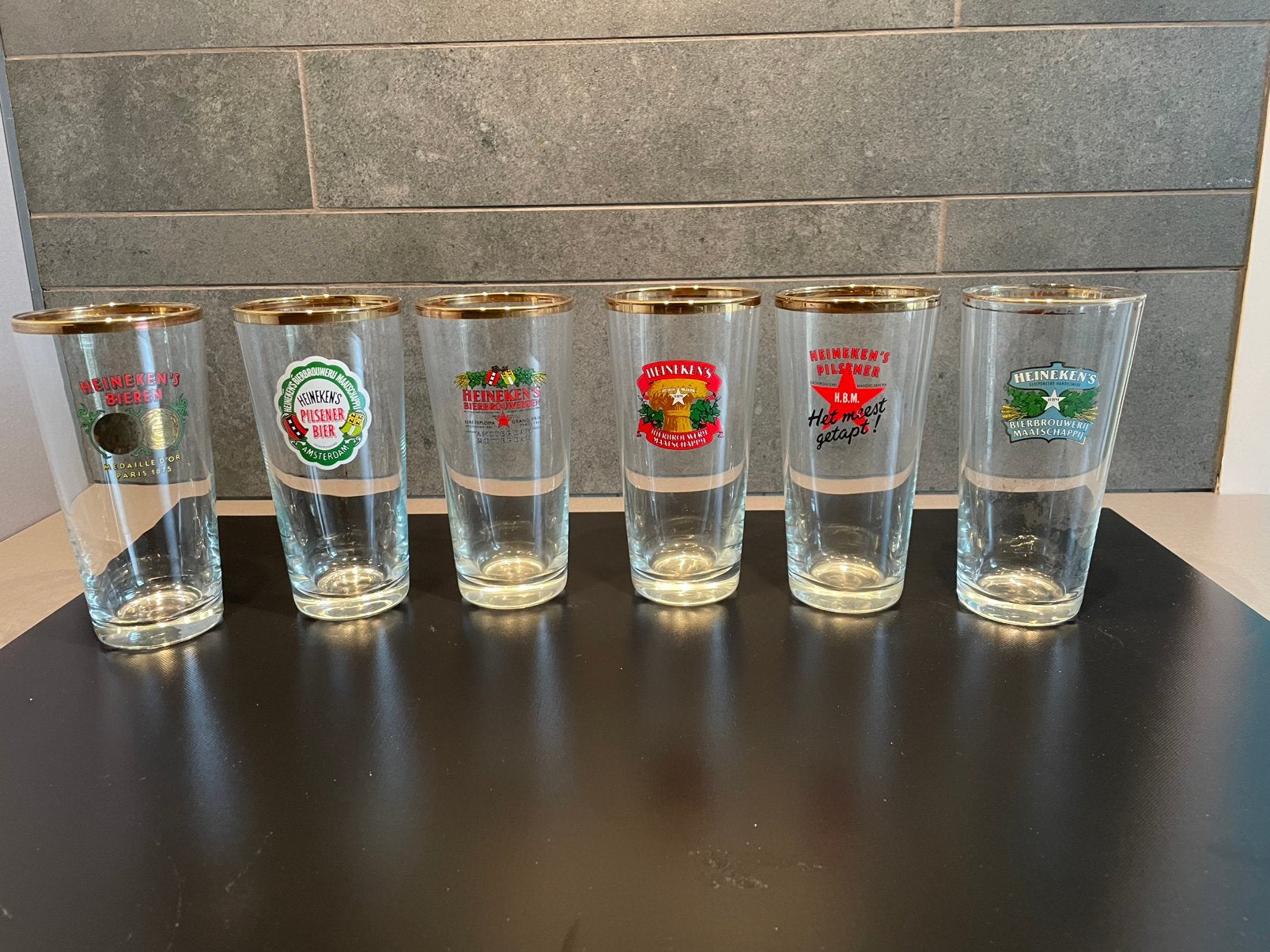 Heineken bierglazen, Ophalen, Zo goed als nieuw, Glas of Glazen, Heineken