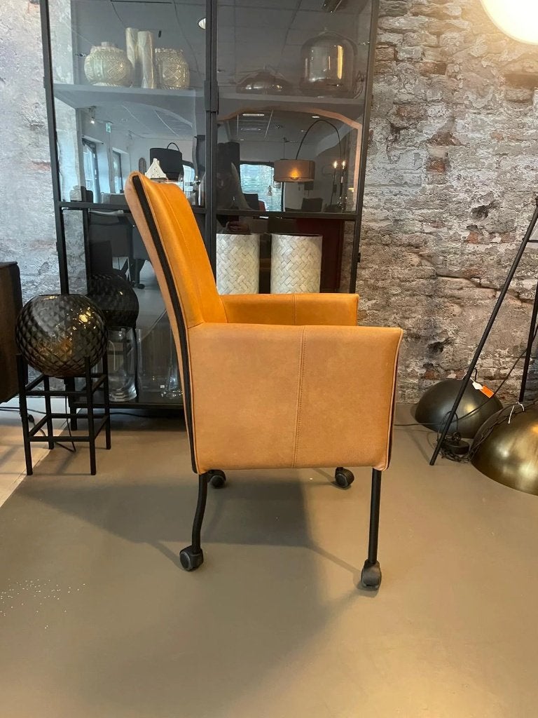 Leren eetkamerstoelen Freek XL set van 6 | Woonloods Dongen, Huis en Inrichting, Stoelen, Ophalen, Nieuw, Leer, Vier