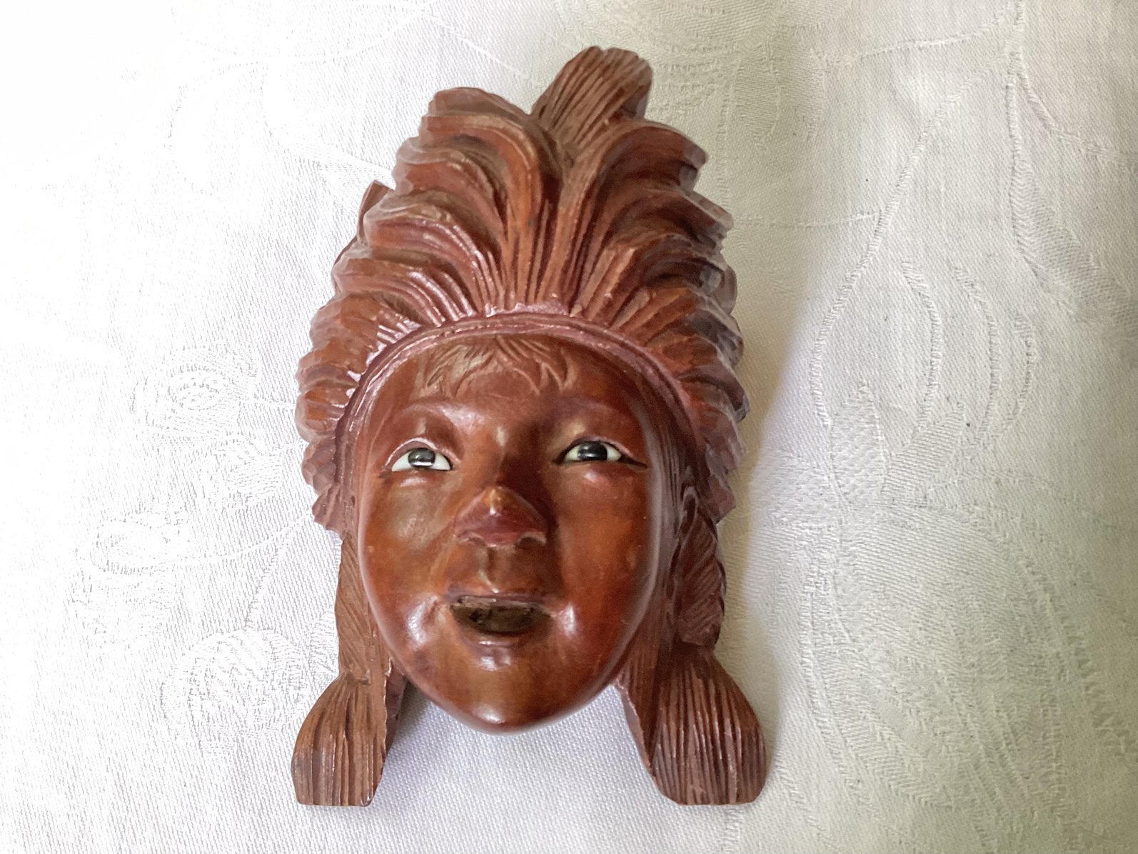 Houtsnijwerk Klein Masker. Indonesië. Palissander hout., Antiek en Kunst, Ophalen of Verzenden
