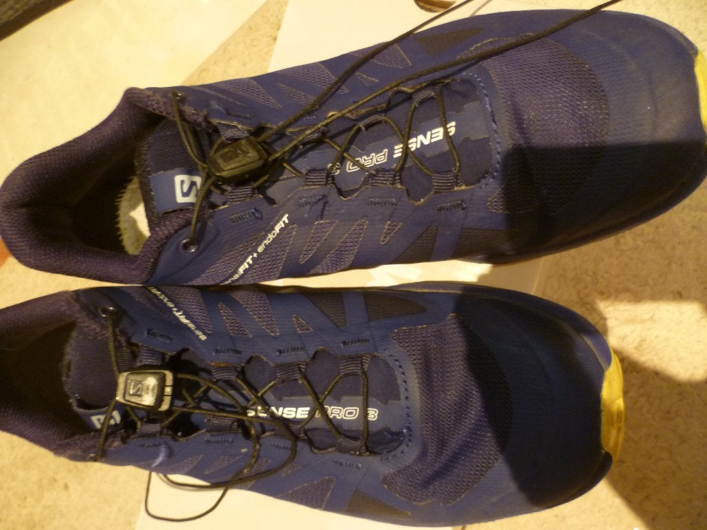 Salomon Sense pro 3 donkerbl schoenen mt 41.5, Ophalen of Verzenden, Gedragen, Sneakers of Gympen
