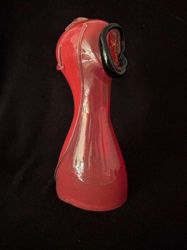 Glaskunst Frans Molenaar 'rode kat'. Unica, Antiek en Kunst, Antiek | Glas en Kristal, Ophalen