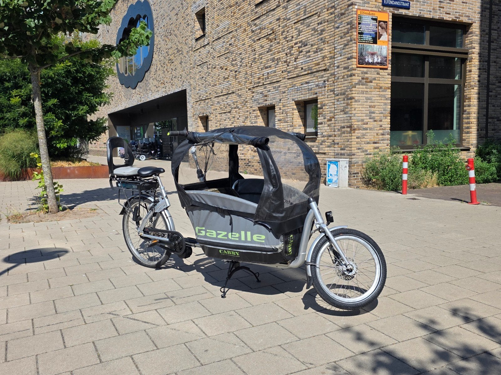 Elektrische Gazelle Cabby bakfiets met Bafang middenmotor, Gebruikt, Gazelle, Huif, Info@gazelle.nl