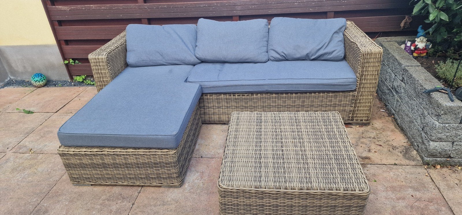 Loungeset, Tuin en Terras, Ophalen, Gebruikt, Wicker, Bank