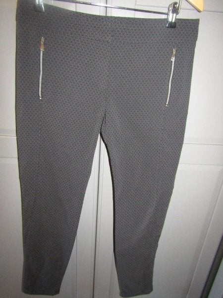G453 Zerres mt 40 normal broek ritsen zwart grijs stretch, Maat 38/40 (M), Verzenden, Zwart, Zo goed als nieuw