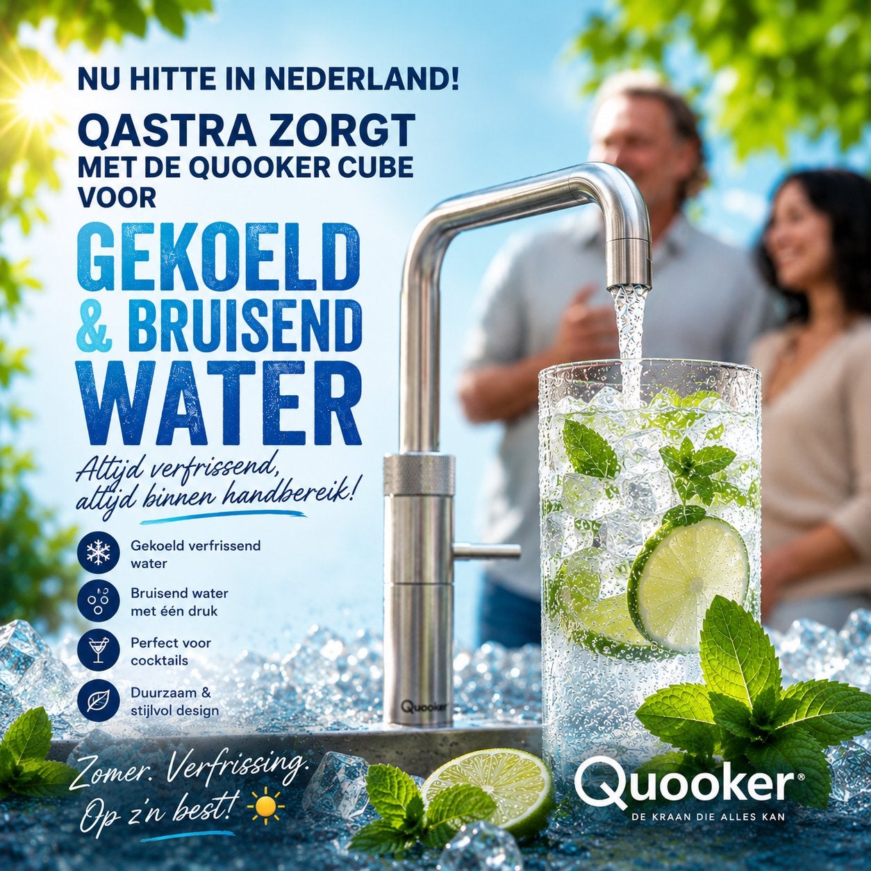 Quooker Cube Actie: Jaar Gratis Bruisend Water!, Ophalen of Verzenden, Nieuw
