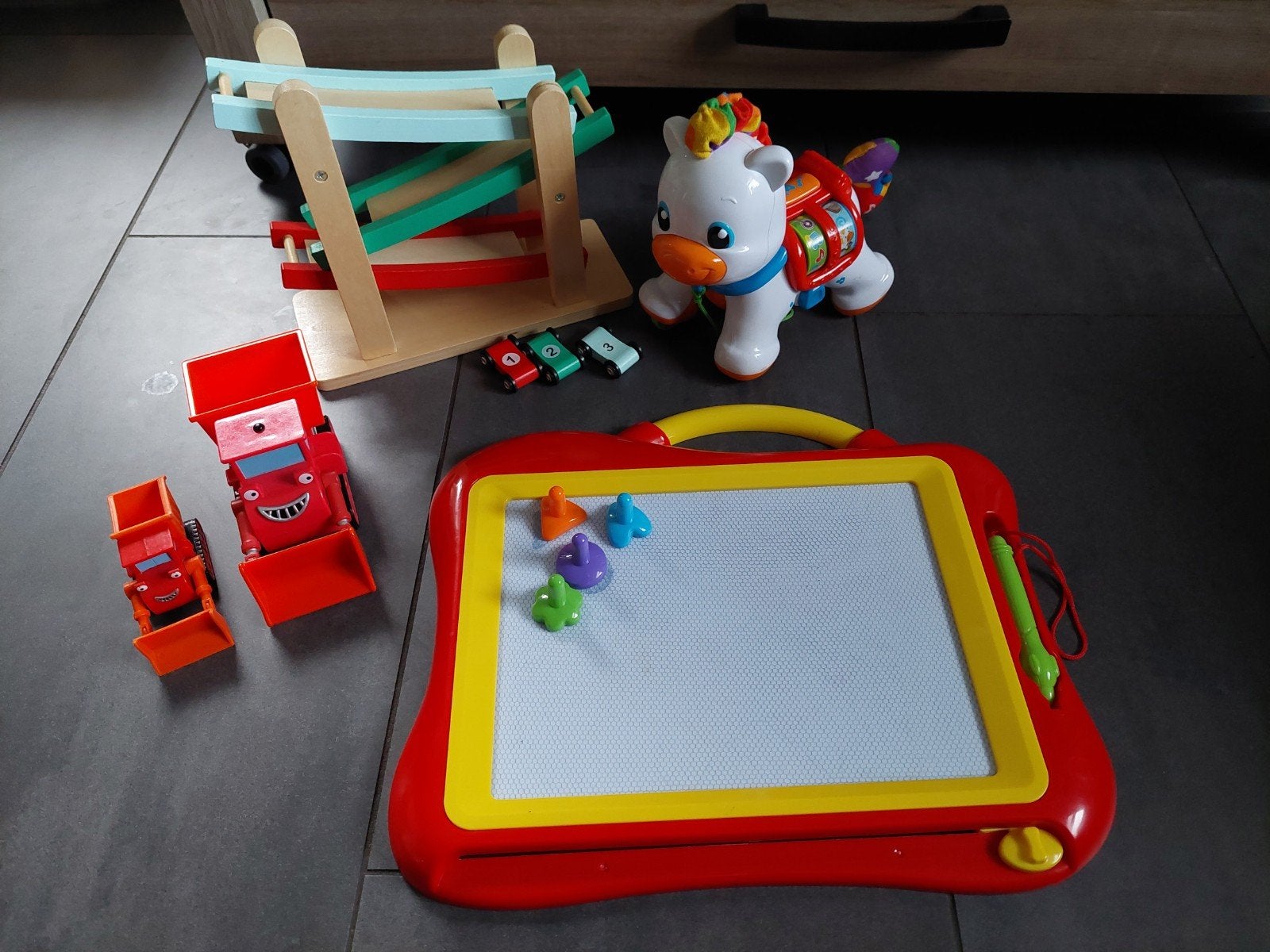Speelgoedpakket: Vtech paard, autobaan, Bob de Bouwer auto's, Ophalen, Gebruikt, Jongen of Meisje