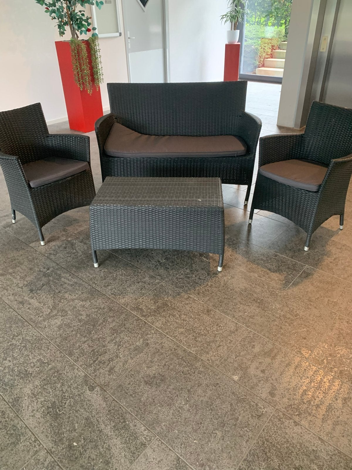 Leuke loungeset voor tuin of balkon, Ophalen, 4 zitplaatsen, Gebruikt, Loungeset
