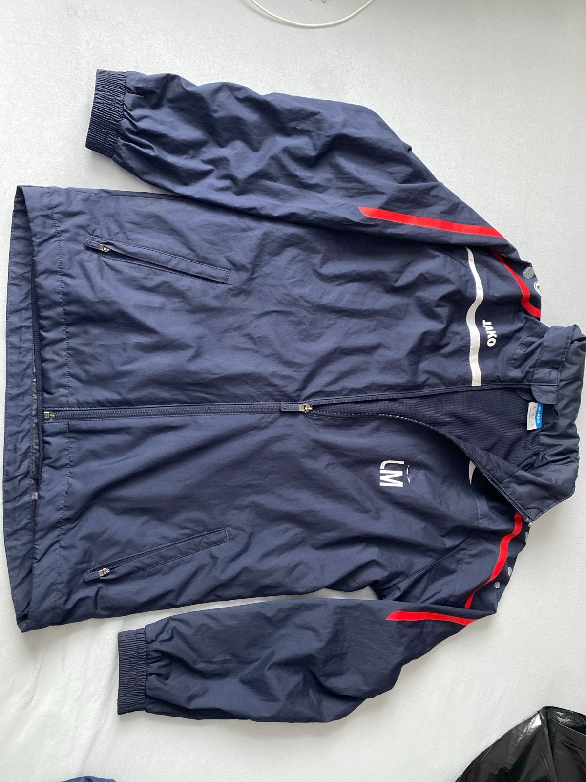 Jako regenjas met capuchon - maat 152 (11-12 jaar), Blauw, Overige maten, Ophalen of Verzenden, Zo goed als nieuw